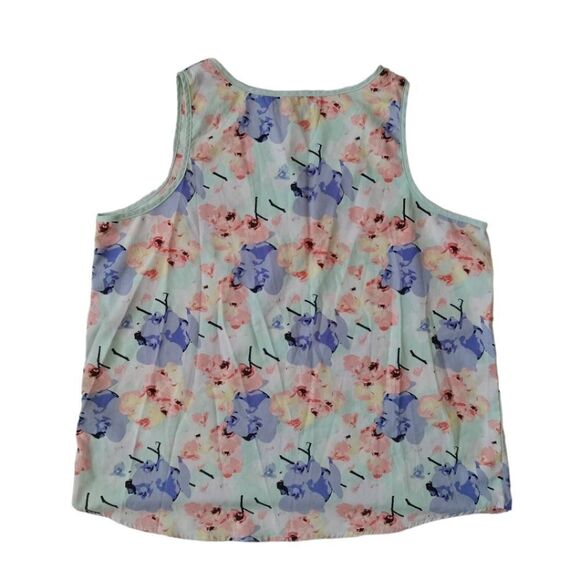 Adam Levine Colorful Pastel Flowers Lightweight Sleeveless Blouse Women's Large - Picture 2 of 12